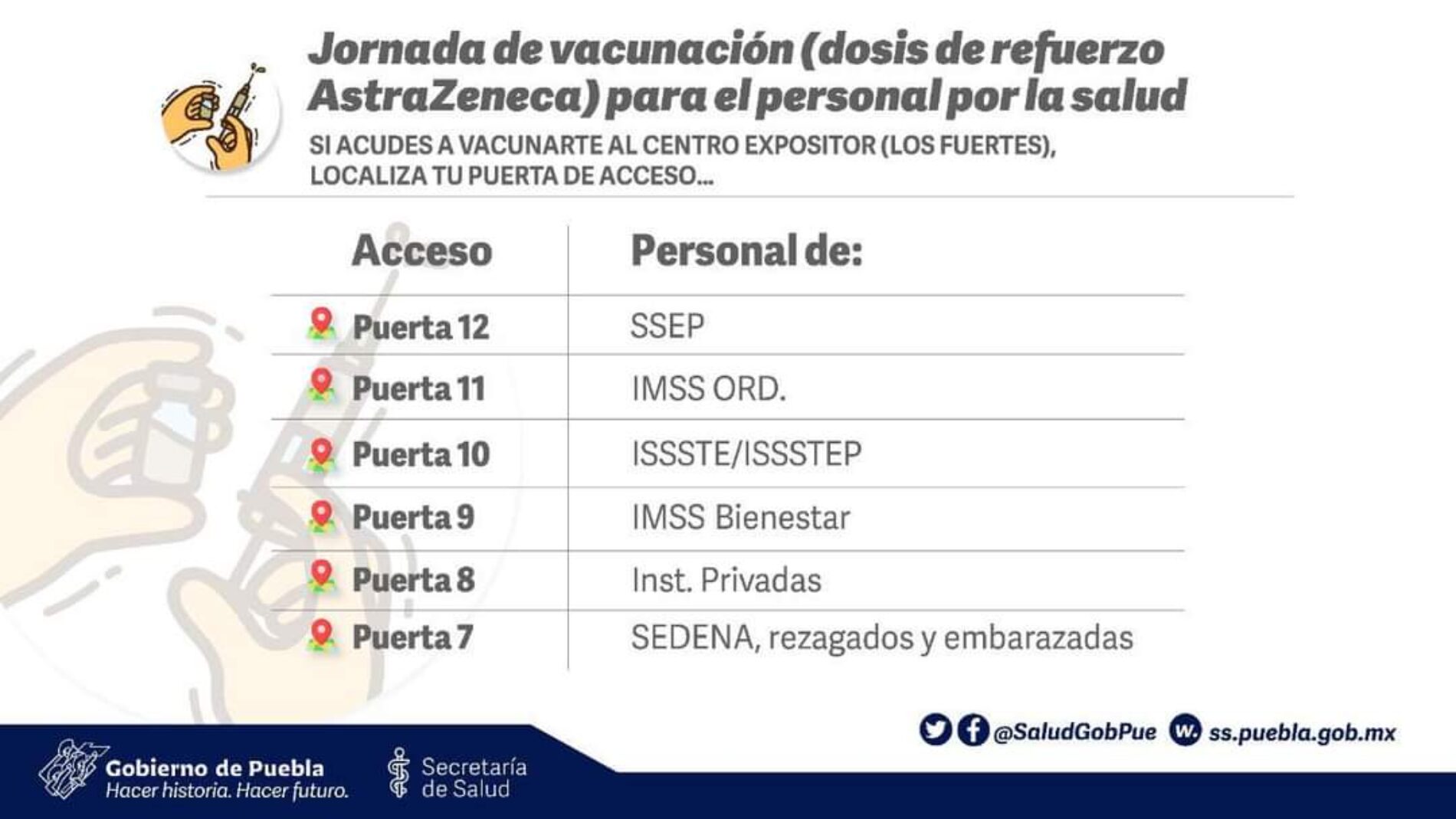 Vacunación vs Covid en el Centro Expositor.