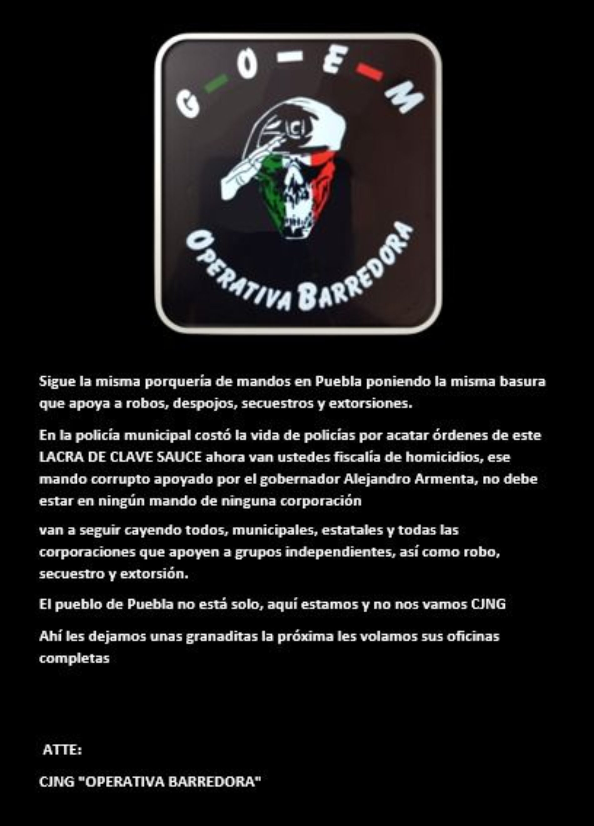 EXPLOTAN GRANADAS CUANDO REVISABAN VEHÍCULO CON CADAVER