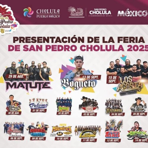 LA FERIA EN #CHOLULA COMIENZA EL 29 DE AGOSTO