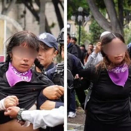 FEMINISTAS DETENIDAS POR DAÑAR PATRIMONIO HISTORÍCO