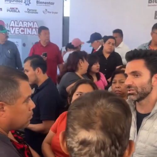 POR BACHES REVIENTAN EVENTO DE GOBIERNO EN PUEBLA CAPITAL